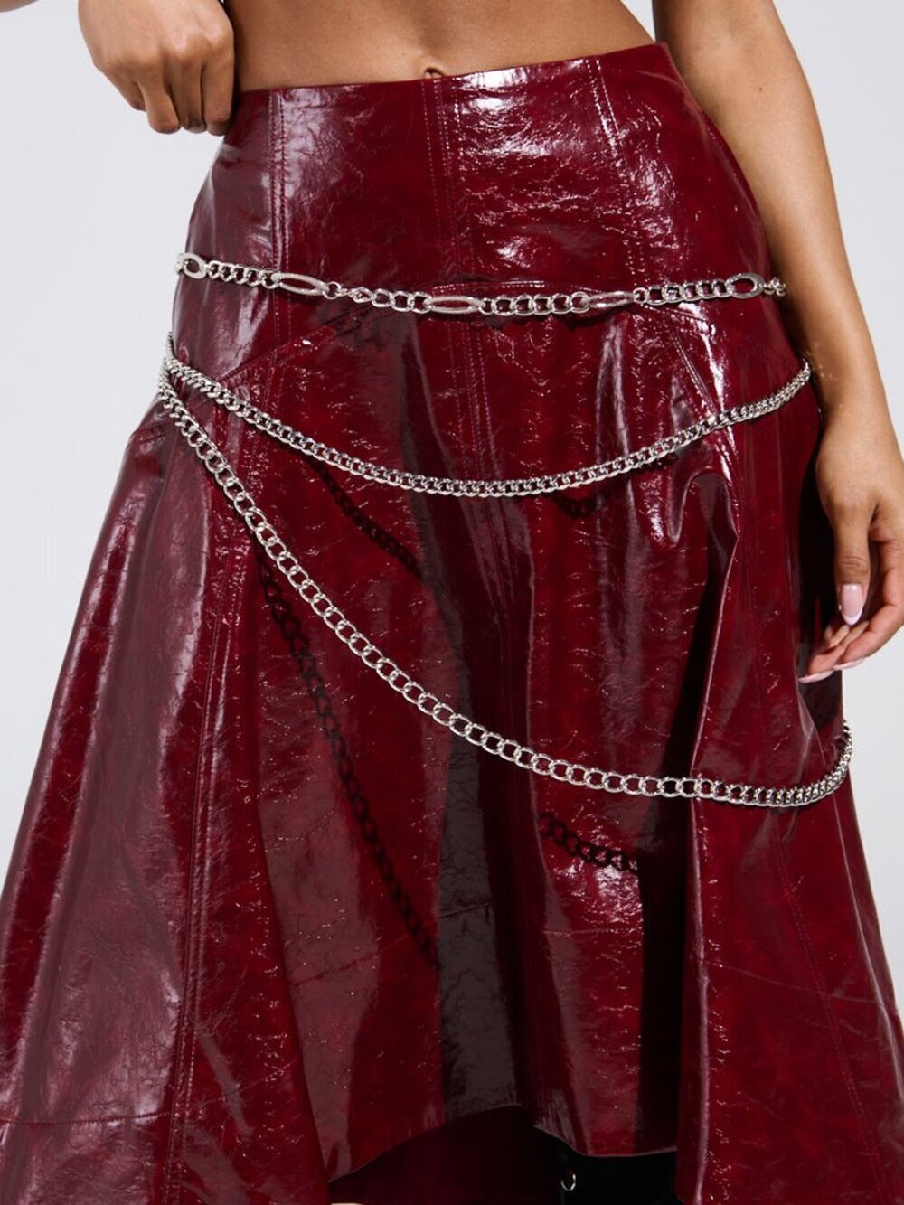 Multilayer Metal Chain Belt with Lobster Clasp New